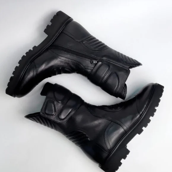 CASADEI Polacco Elite Biker Bootz ▪︎ Sz 37/6.5 ▪︎ Black - Picture 7 of 16